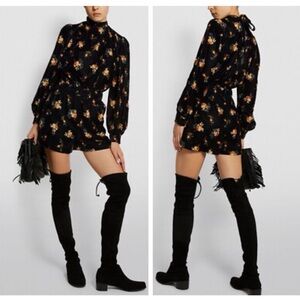 Maje Velvet open back romper NWT